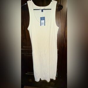 Sleeveless Cream Dress